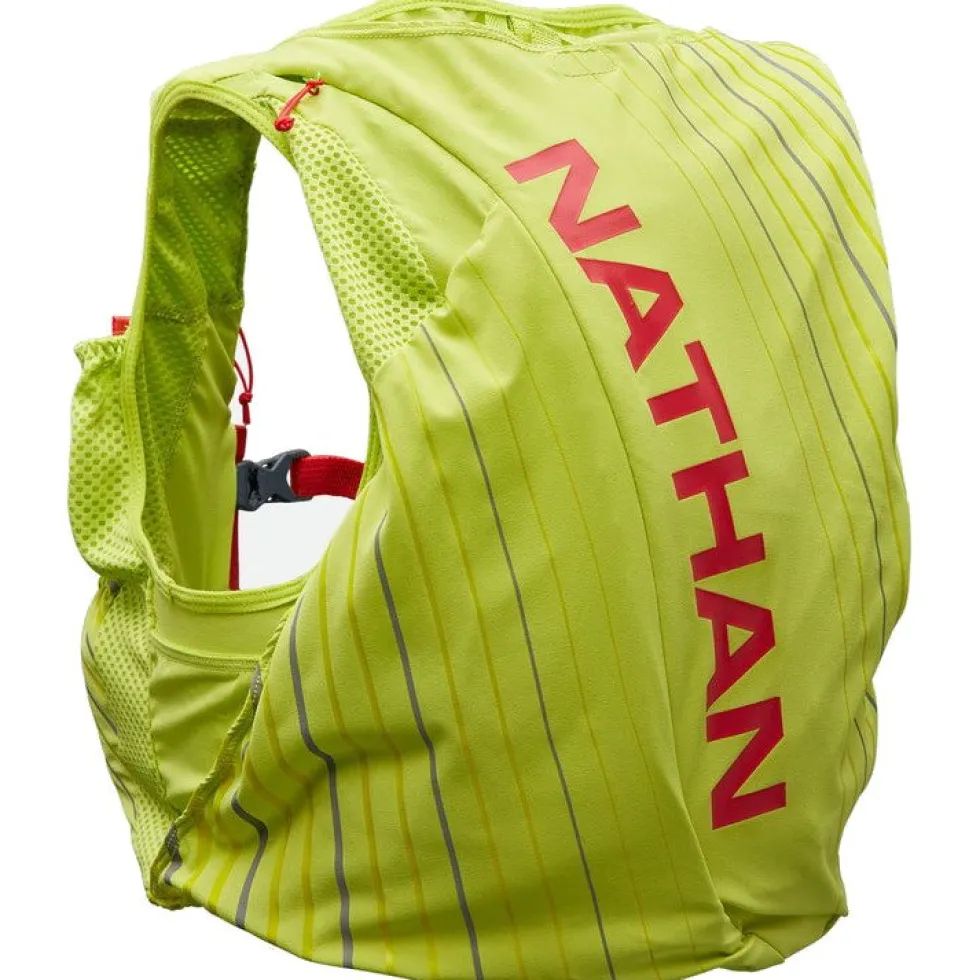 Nathan Sports Pinnacle Series Vapor 12L Hydration Race Vest Woman - Finish Lime/Hibiscus