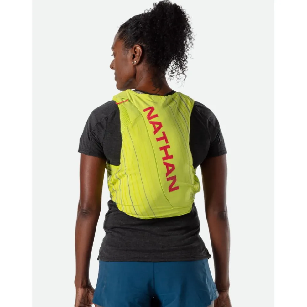 Nathan Sports Pinnacle Series Vapor 12L Hydration Race Vest Woman - Finish Lime/Hibiscus