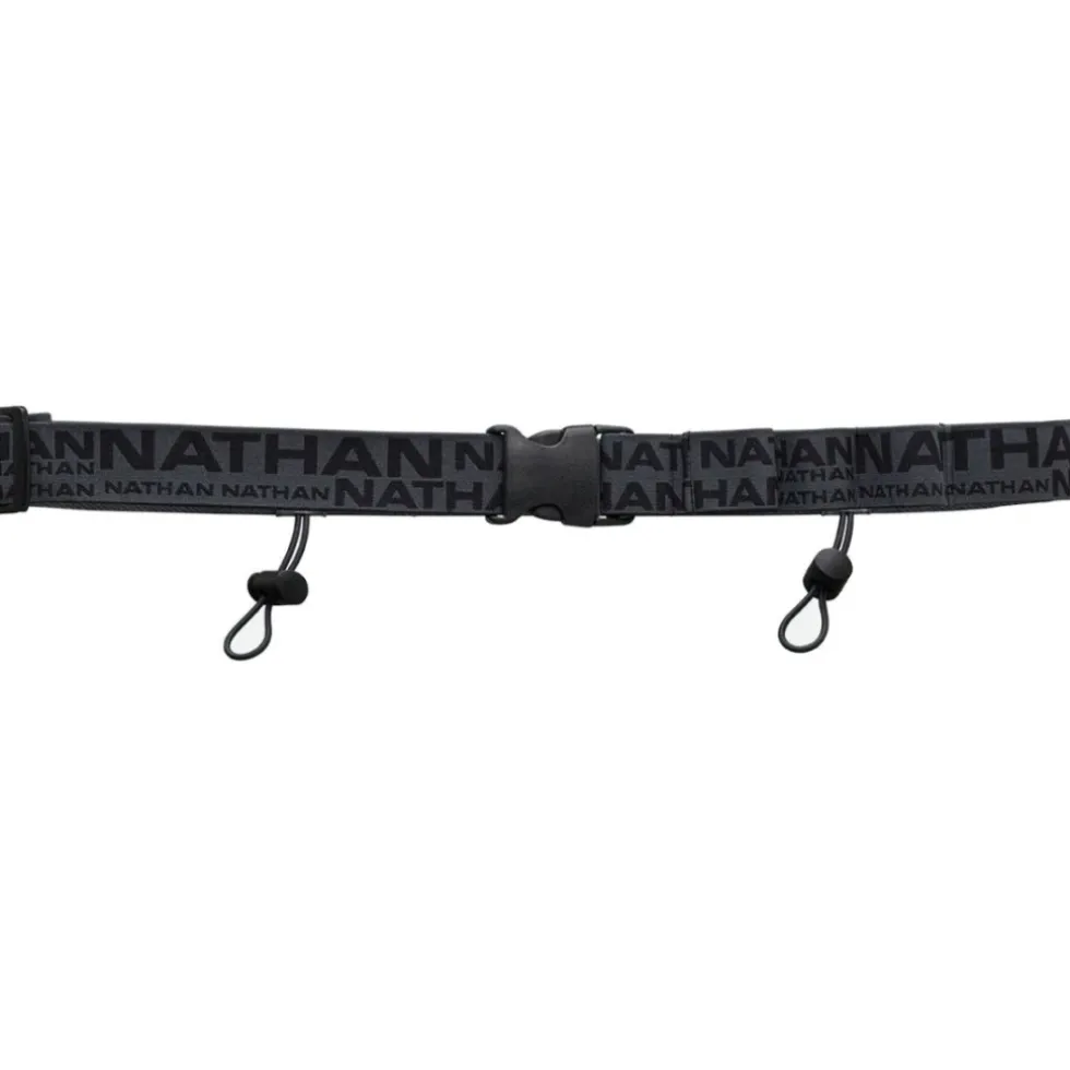 Nathan Sports Race Number Nutrition Waistbelt - black / reflective silver