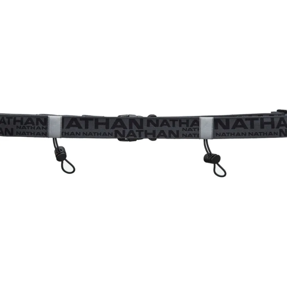 Nathan Sports Race Number Nutrition Waistbelt - black / reflective silver
