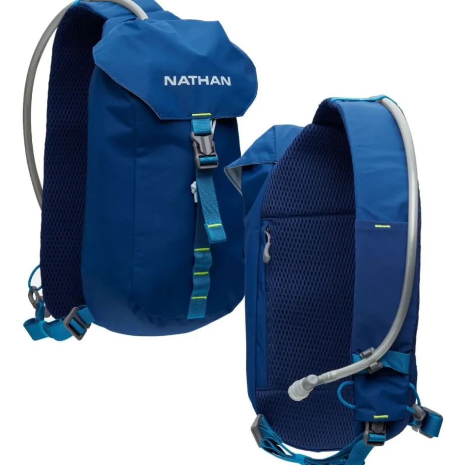 Rugzakken & Drinksystemen < Nathan Sports Run Sling 6L Hardlooprugzak - Estat Blue/Sky Blue