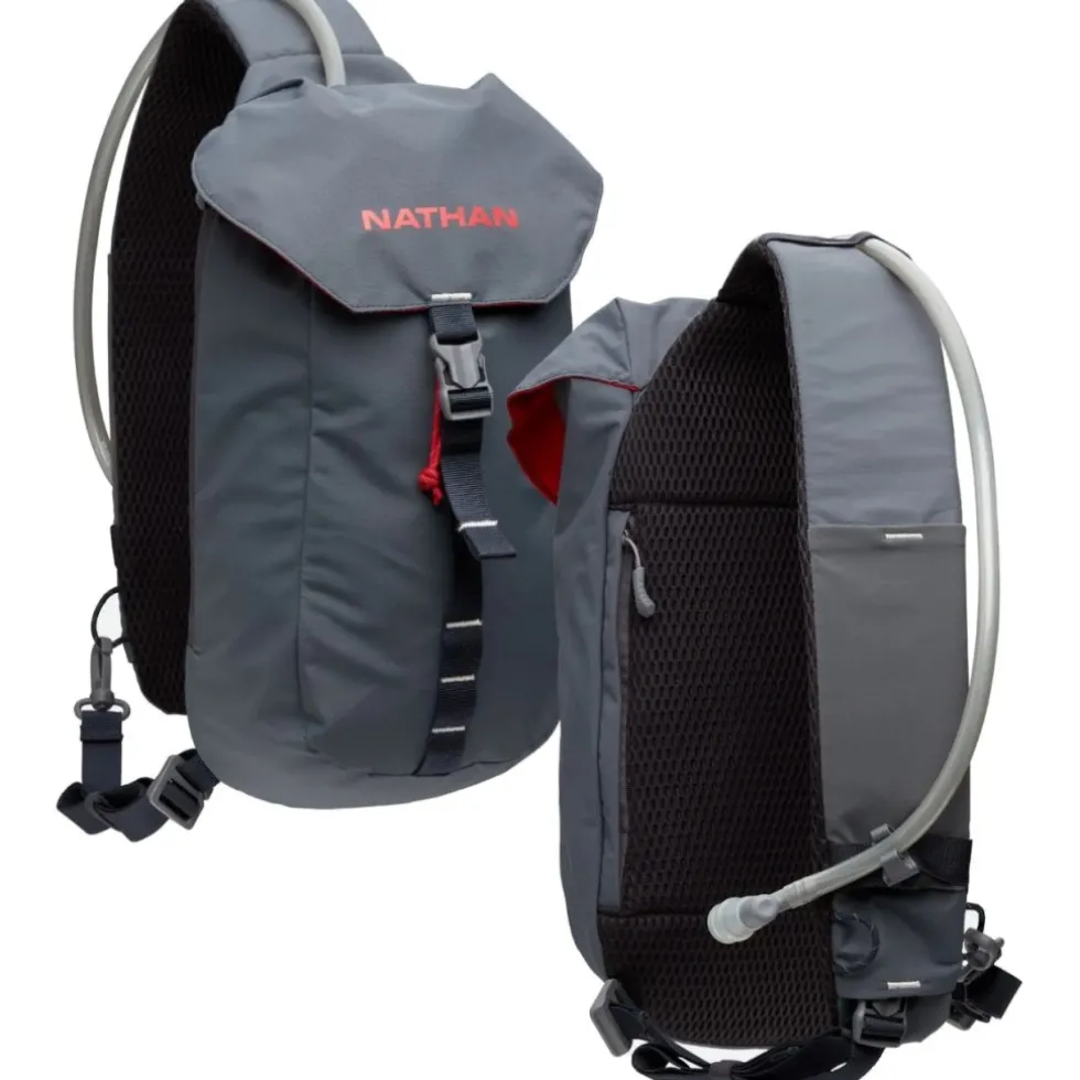 Nathan Sports Run Sling 6L Hardlooprugzak - Charcoal/Ribbon Red