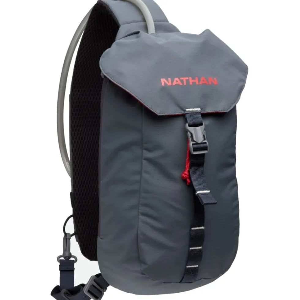 Nathan Sports Run Sling 6L Hardlooprugzak - Charcoal/Ribbon Red