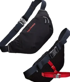 Tassen < Nathan Sports Run Sling 2L Hardlooprugzak - Black/Ribbon Red