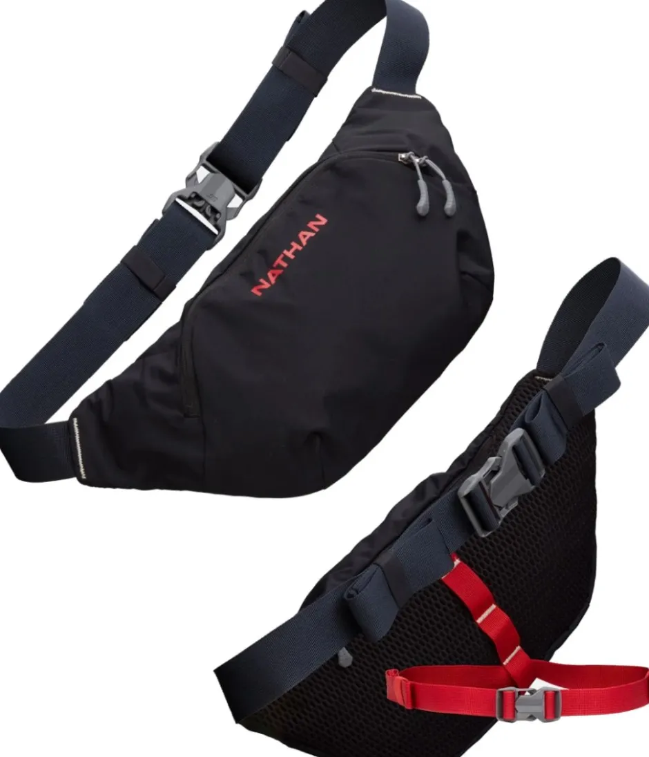 Tassen < Nathan Sports Run Sling 2L Hardlooprugzak - Black/Ribbon Red