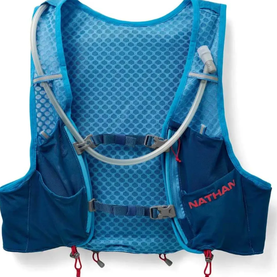 Rugzakken & Drinksystemen < Nathan Sports VaporAir 4.0 hardloopvest met drinksysteem - 8L - electric blue/ribbon red