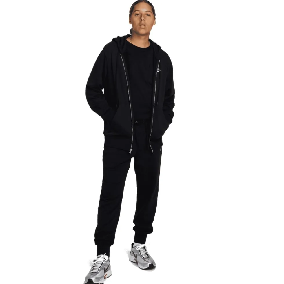 Nike Club French Terry Joggingbroek Heren - zwart/zwart/wit FN3801-010