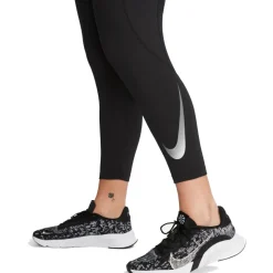 Nike Dri-FIT Fast Mid-Rise 7/8-Leggings (Plus Size) Dames - black/reflective silver FB3230-010