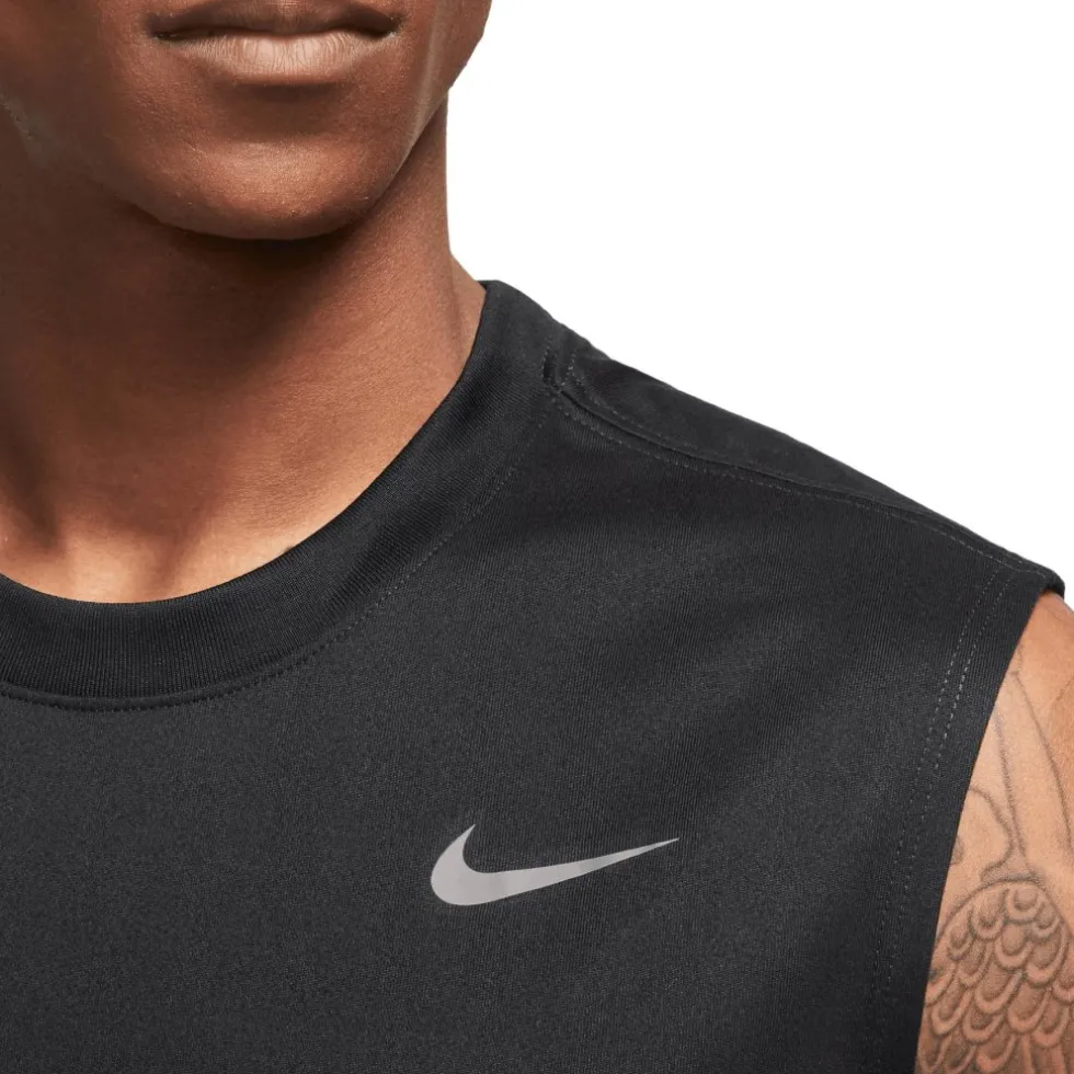 Nike Dri-FIT Legend Top Heren zonder mouwen - black/matte silver DX0991-010