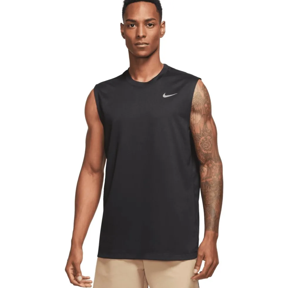Nike Dri-FIT Legend Top Heren zonder mouwen - black/matte silver DX0991-010
