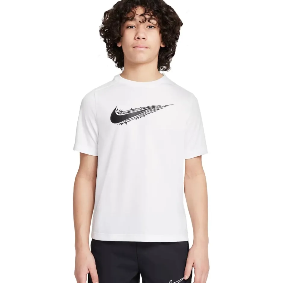 T-Shirts & Tops < Nike Dri-FIT uti hirt Kinderen - wit/zwart HF8100-100