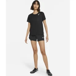 Nike Dri-Fit Race Hardloopshirt Dames - black/reflective silver DD5927-010