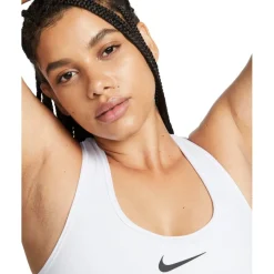 Sport Bh'S|Ondergoed < Nike Dri-FIT Swoosh Sport-Beha met sterke Ondersteuning Dames - wit/wit/zwart DX6815-100