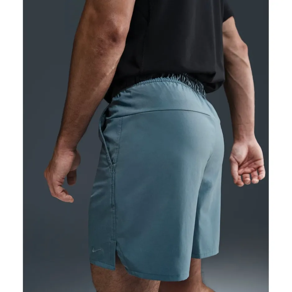 Broeken < Nike Dri-FIT Unlined Woven Korte Broek 7" Heren - mokey blue/black/mokey blue DV9340-006