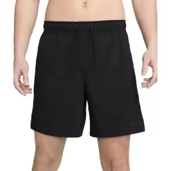 Broeken < Nike Dri-FIT Unlined Woven Korte Broek 7" Heren - zwart/zwart/zwart DV9340-010