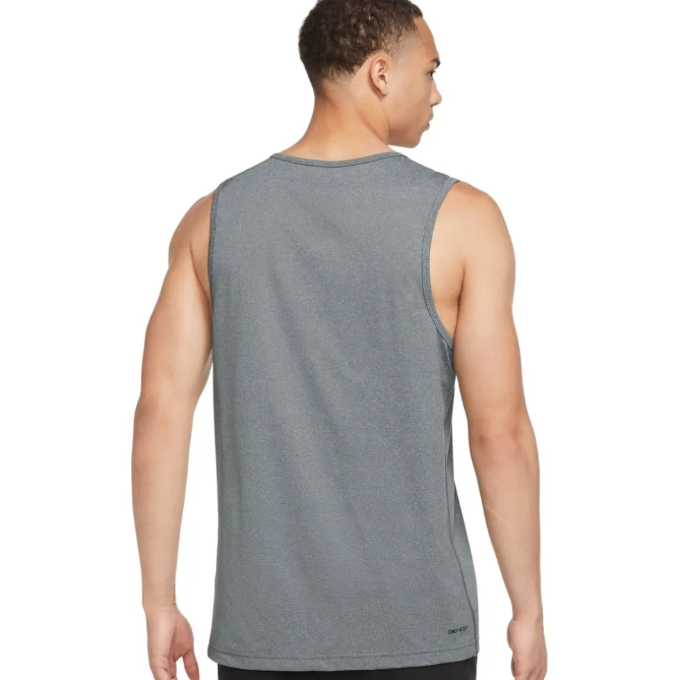 Nike Dri-FIT UV Hyverse Fitness Top Heren - smoke grey/htr/black DV9841-097