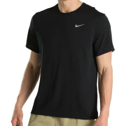 Nike Dri-FIT UV Miler Hardloopshirt Heren - black/reflective silver DV9315-010