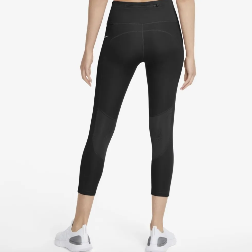 Nike Epic Fast Cropped Hardlooptights Dames - black/reflective silver CZ9238-010