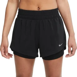 Broeken < Nike One Dri-FIT Mid-Rise 2-In-1 Korte Broek 3" Dames - back/refective siver DX6012-010