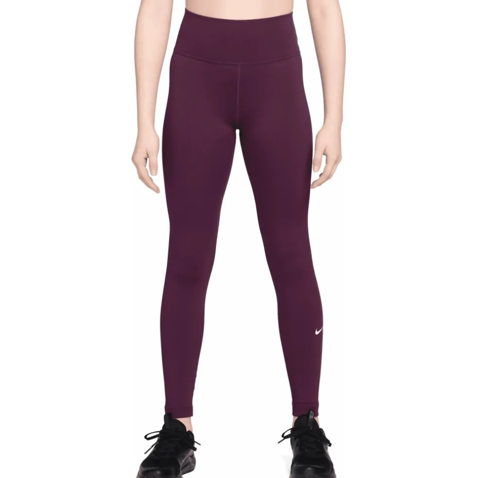 Nike One Dri-FIT Tights Kinderen - bordeaux/white FZ5605-610