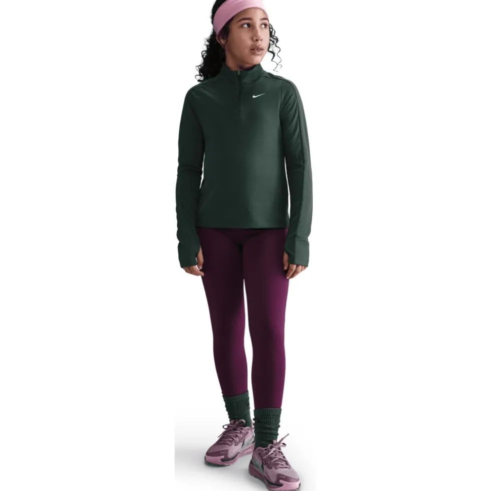 Nike One Dri-FIT Tights Kinderen - bordeaux/white FZ5605-610