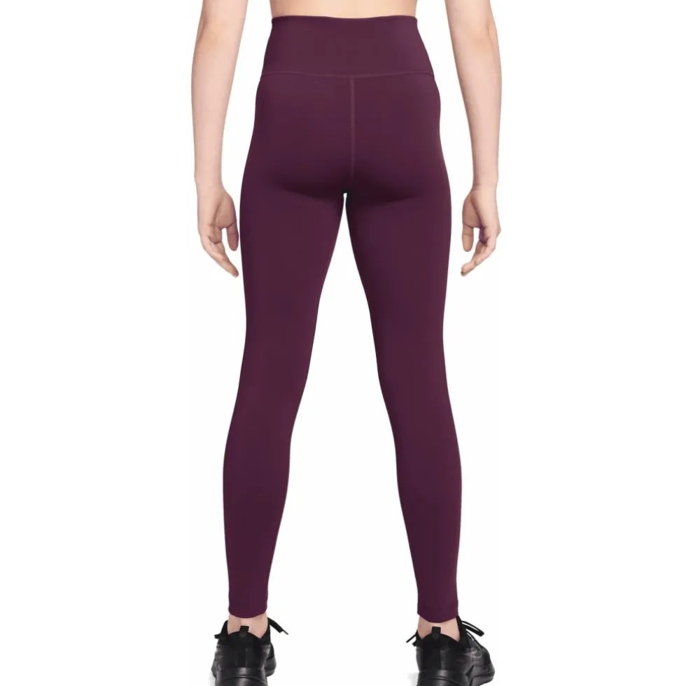 Nike One Dri-FIT Tights Kinderen - bordeaux/white FZ5605-610