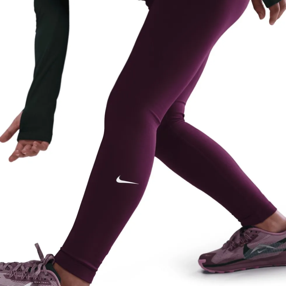 Nike One Dri-FIT Tights Kinderen - bordeaux/white FZ5605-610