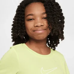 Nike One Fitted Dri-FIT-Shirt Kinderen - light lemon twist/white FZ5600-736