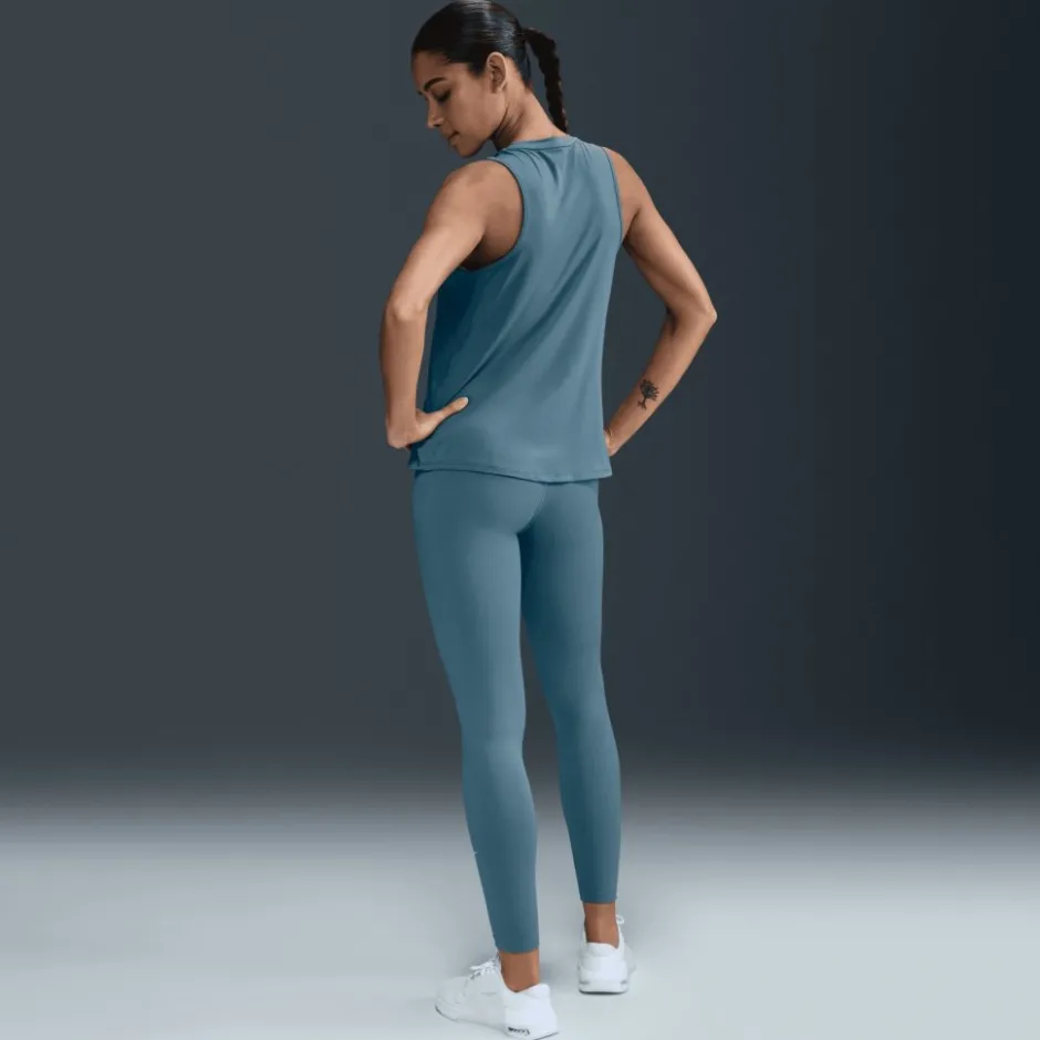 Broeken & Rokken|Broeken < Nike One High Rie Tight Dae - okey blue/white IB9382-006
