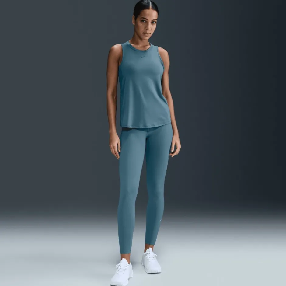 Broeken & Rokken|Broeken < Nike One High Rie Tight Dae - okey blue/white IB9382-006