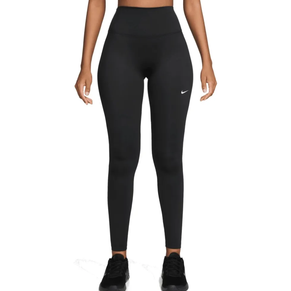 Nike One Seamless Front Leggings Dames - black/white HJ9195-013