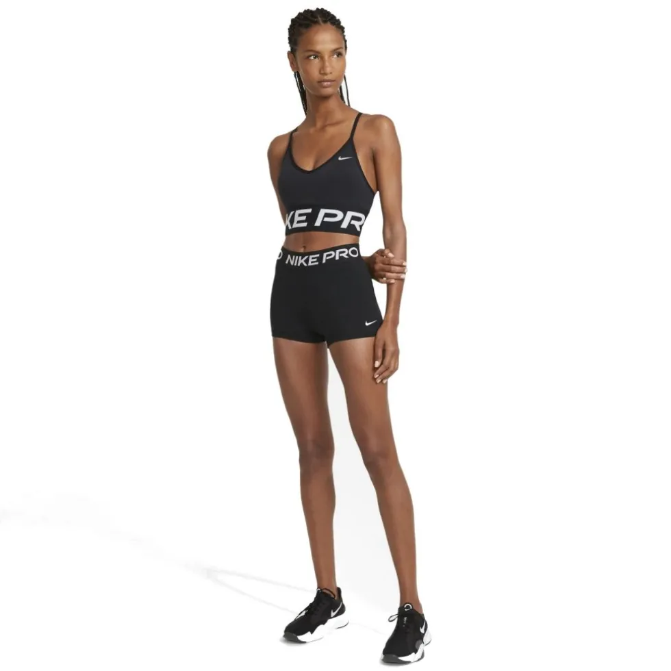 Nike Pro 3" Korte Broek Dames - zwart/wit CZ9857-010