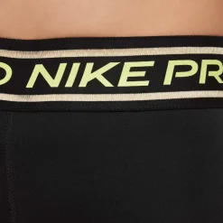 Nike Pro Dri-Fit 3" Shorts Meisjes - black/light lemon twist HV0733-011