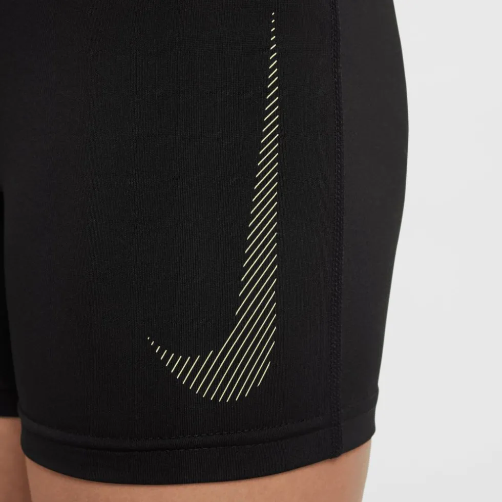 Nike Pro Dri-Fit 3" Shorts Meisjes - black/light lemon twist HV0733-011
