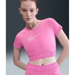Nike Pro Dri-FIT Fitness Top Dames - playful pink/pink foam/white HV3673-675
