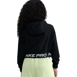 Nike Pro Fleece Dri-FIT Jas met Capuchon Kinderen - zwart/zwart/zwart/wit HQ9312-011