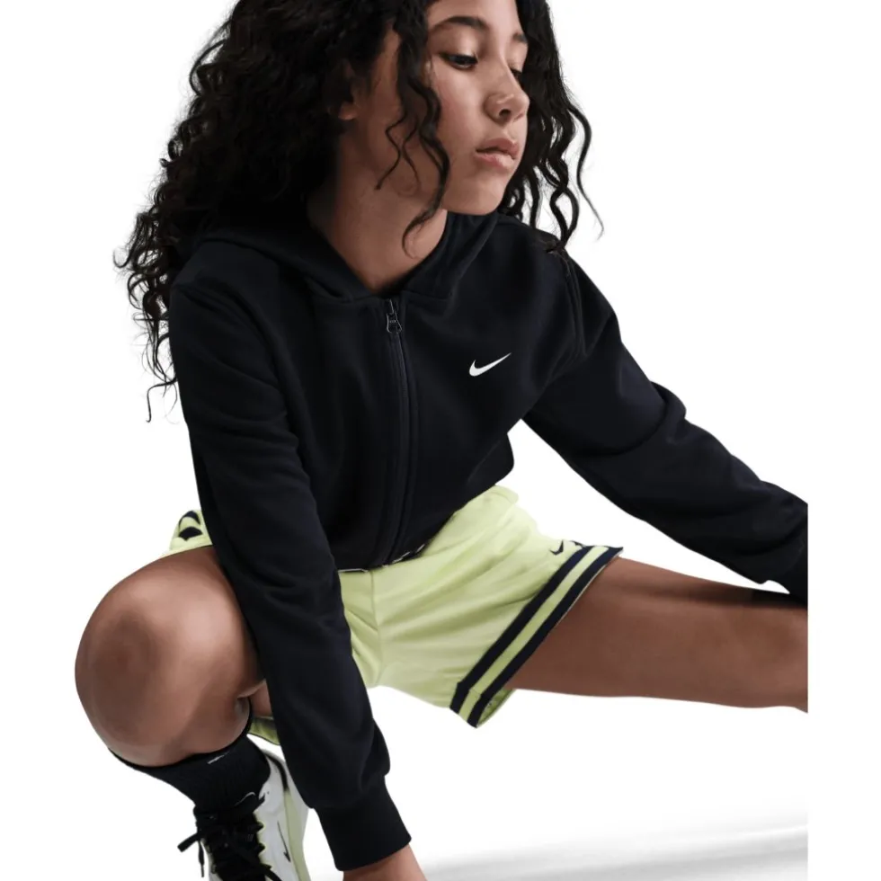 Nike Pro Fleece Dri-FIT Jas met Capuchon Kinderen - zwart/zwart/zwart/wit HQ9312-011