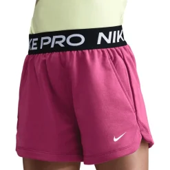 Nike Pro Fleece Dri-FIT Shorts Kinderen - sweet beet/sweet beet/black/white HQ9313-634