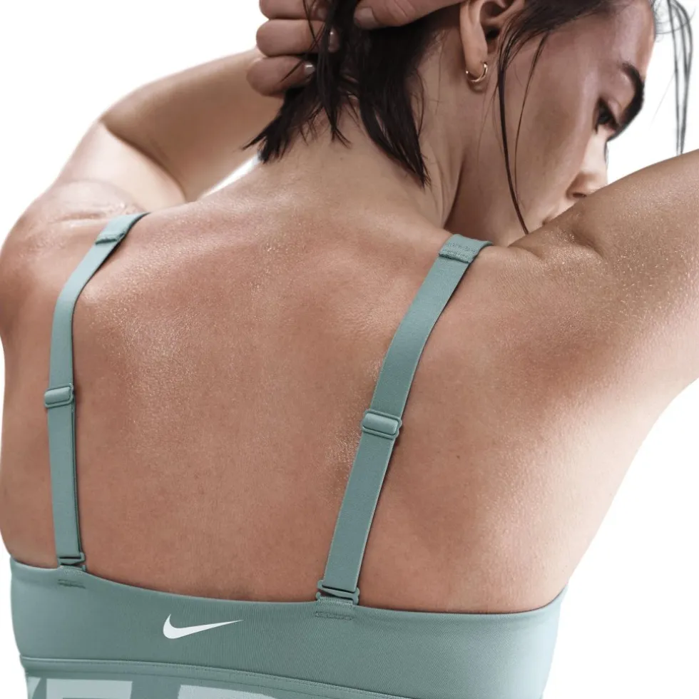 Nike Pro Indy Plunge Sportbeha met medium ondersteuning Dames - cannon/jade ice/white HF7324-017