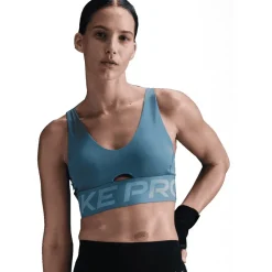 Sport Bh'S|Ondergoed < Nike Pro Indy Plunge Sportbeha met medium ondersteuning Dames - rokerig blauw/denim turquoise/wit HF7324-006