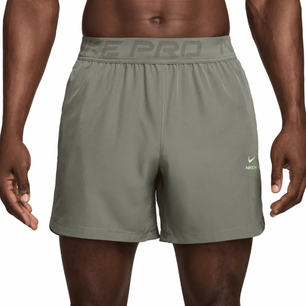 Nike Pro Training Dri-FIT 6" Shorts Heren - light army/light liquid lime HV0411-320