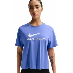 T-Shirts & Tops < Nike Pro t-hirt met wijde pavorm voor dame - apphire/white IQ0820-570