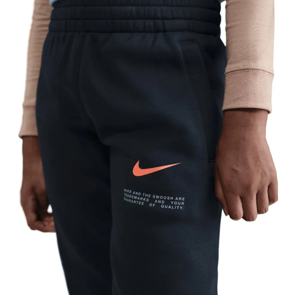 Nike Sportswear Club Fleece Joggingbroek Kinderen - black/black/safety orange HV0393-010