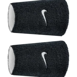 Nike Swoosh Classic Reversible Doublewide Zweetpolsbanden - Set van 2 - zwart/wit/zwart 036