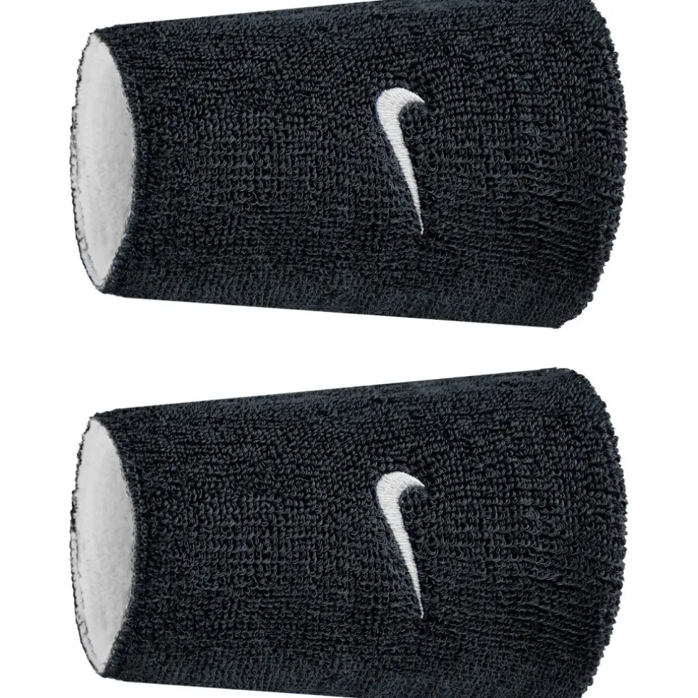 Nike Swoosh Classic Reversible Doublewide Zweetpolsbanden - Set van 2 - zwart/wit/zwart 036