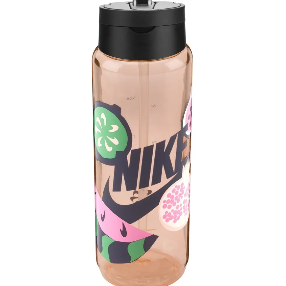Nike Tritan Renew Recharge Straw Waterfles 24oz/709ml - washed coral/black/midnight navy/midnight navy 627