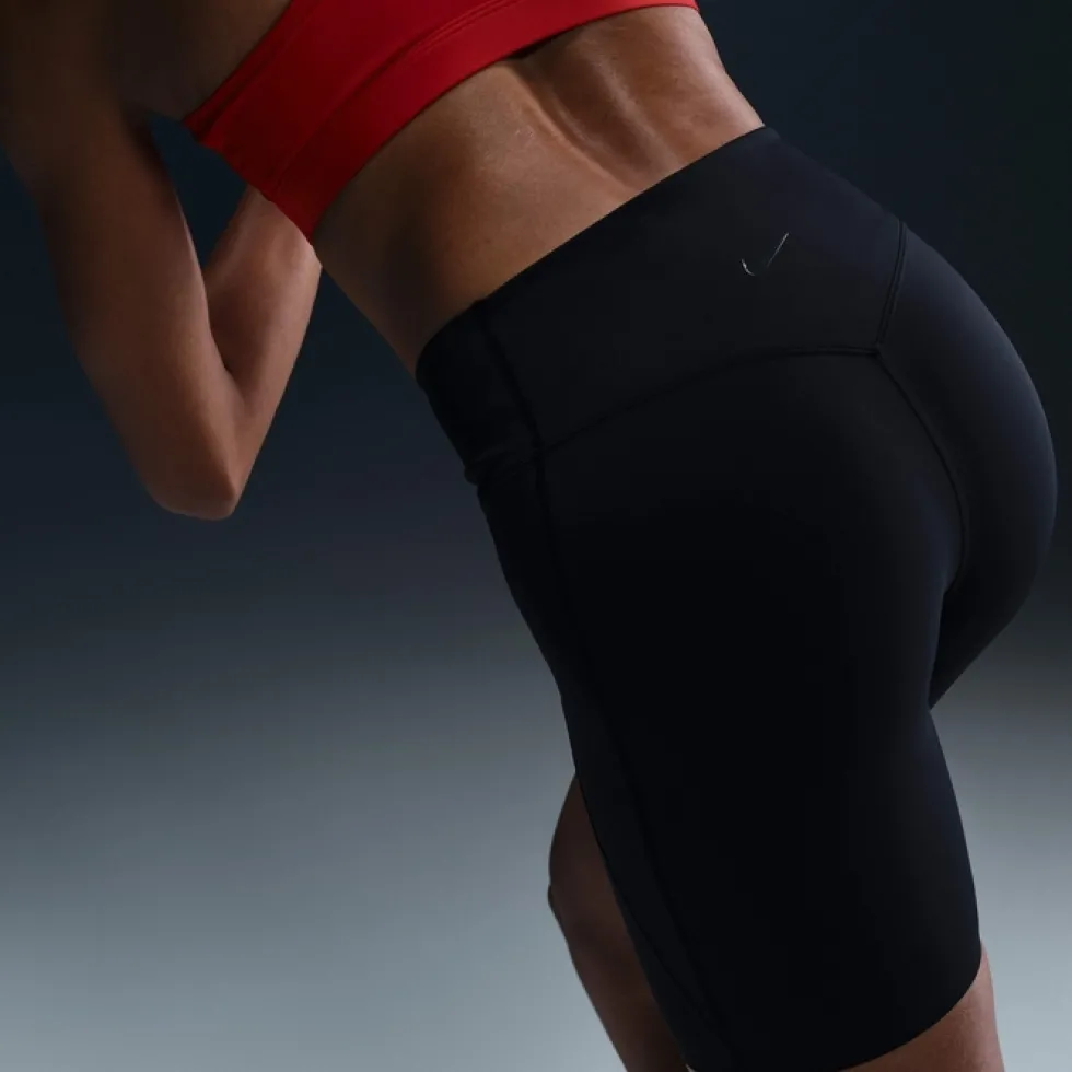Nike Universa 8" High Rise Shorts Dames - black/anthracite/black HQ6823-010