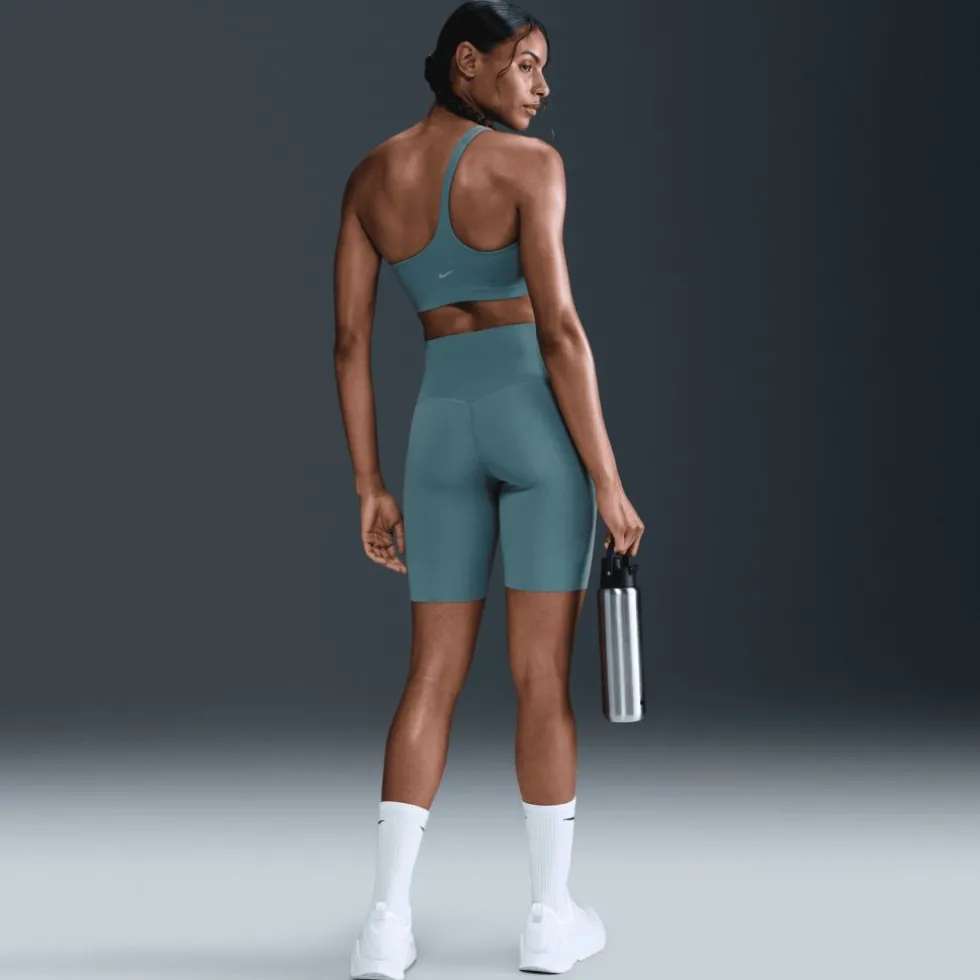 Nike Zenvy Asymmetrical Sportbeha met lichte ondersteuning Dames - smokey blue/white HQ9182-006