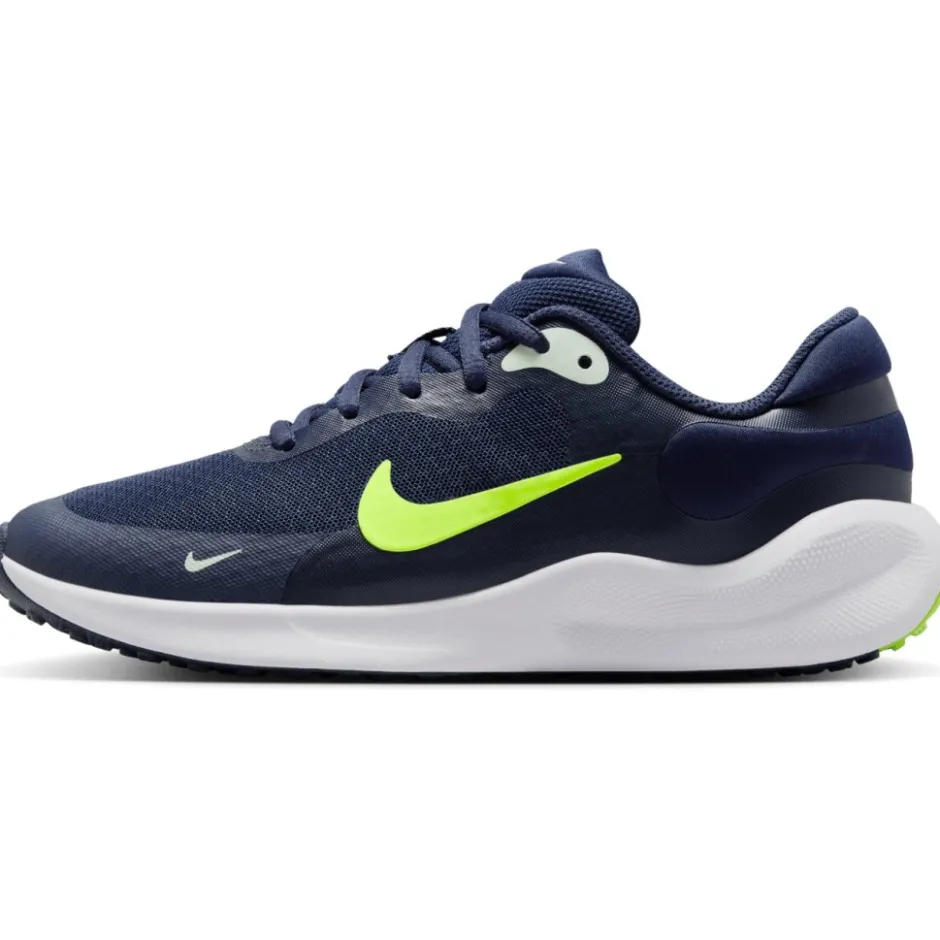 Hardloopschoenen Kinderen|Schoenen < Nike Revolution 7 GS Schoenen Kinderen - midnight navy/volt-volt tint-white FB7689-403