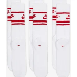 Nike Sportswear Everyday Essential Crew Sokken (3 Paar) - white/university red/university red DX5089-102